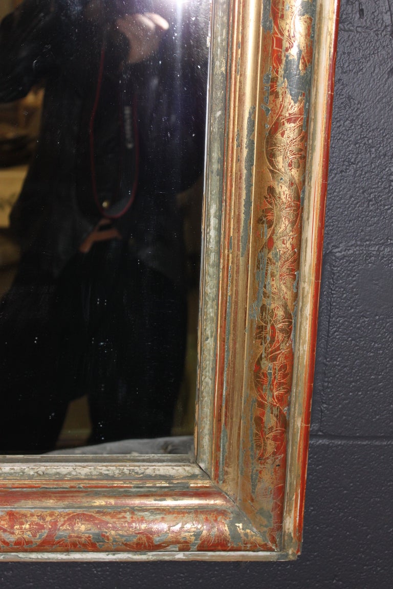 19th Century 19thC French Mirror with Original Mirror