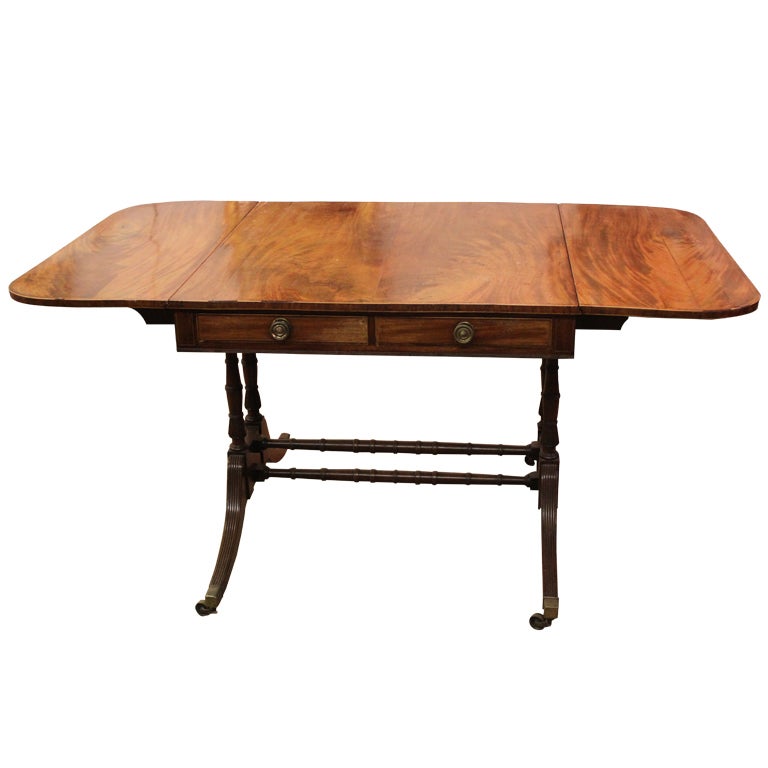 19thc English Regency Drop Leaf Table For Sale