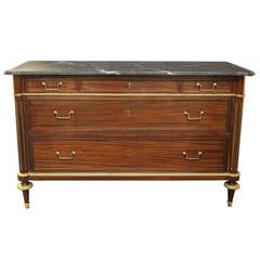 Antique 19th Century French Regency Rosewood Commode Chest
