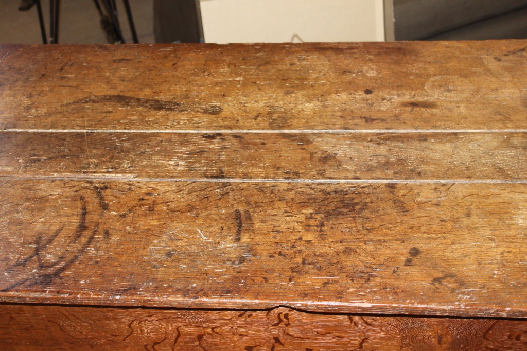 Wood 19thC French Kneading Dough Trunk or Box