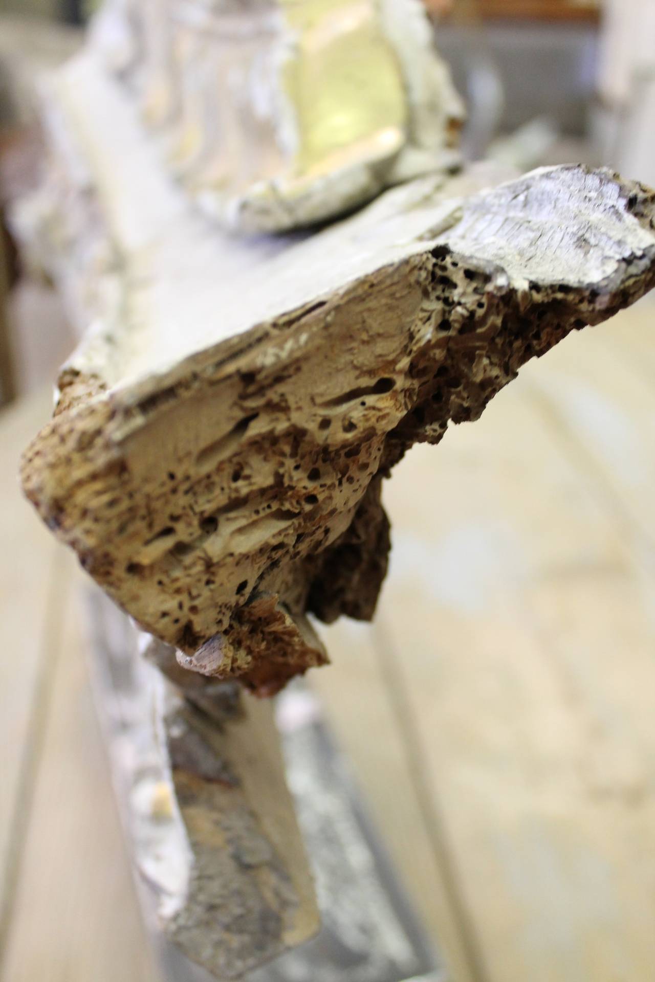 19th Century Large French Architectural Fragment on Stand