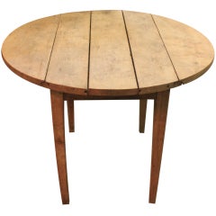 Antique 19thc French Drop Leaf Walnut Dining/Side Table