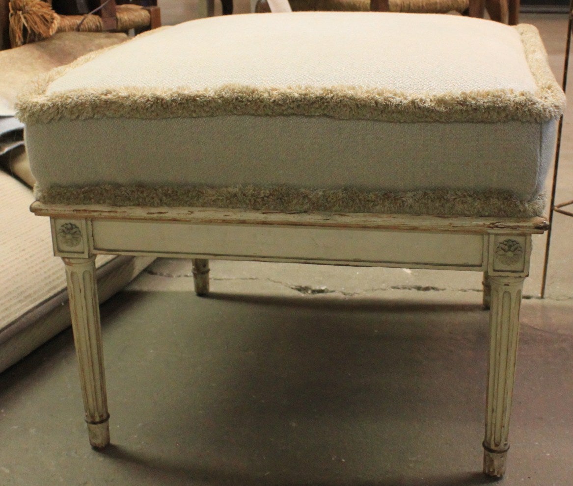 French Directoire Style Square Ottoman For Sale