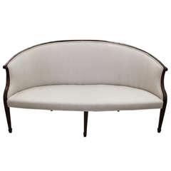 19th Century American Rosewood Regency Six-Leg Settee