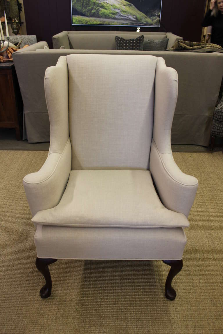 Pair of 18th Century American Wing Chairs In Excellent Condition In Charlotte, NC