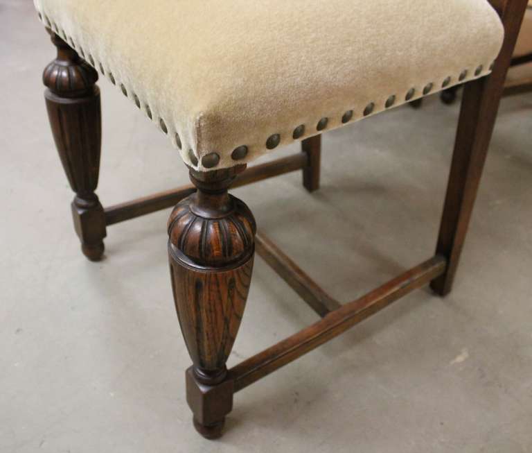 1920s English Tudor Style Dining Chairs 1