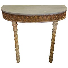 Fabulous Carved Console Stone Top Table