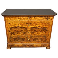 19th Century French Burl Wood Louis Philippe Chest