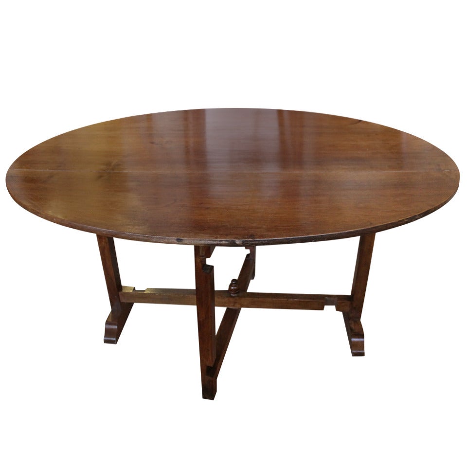 19th Century French Oval Wine Table