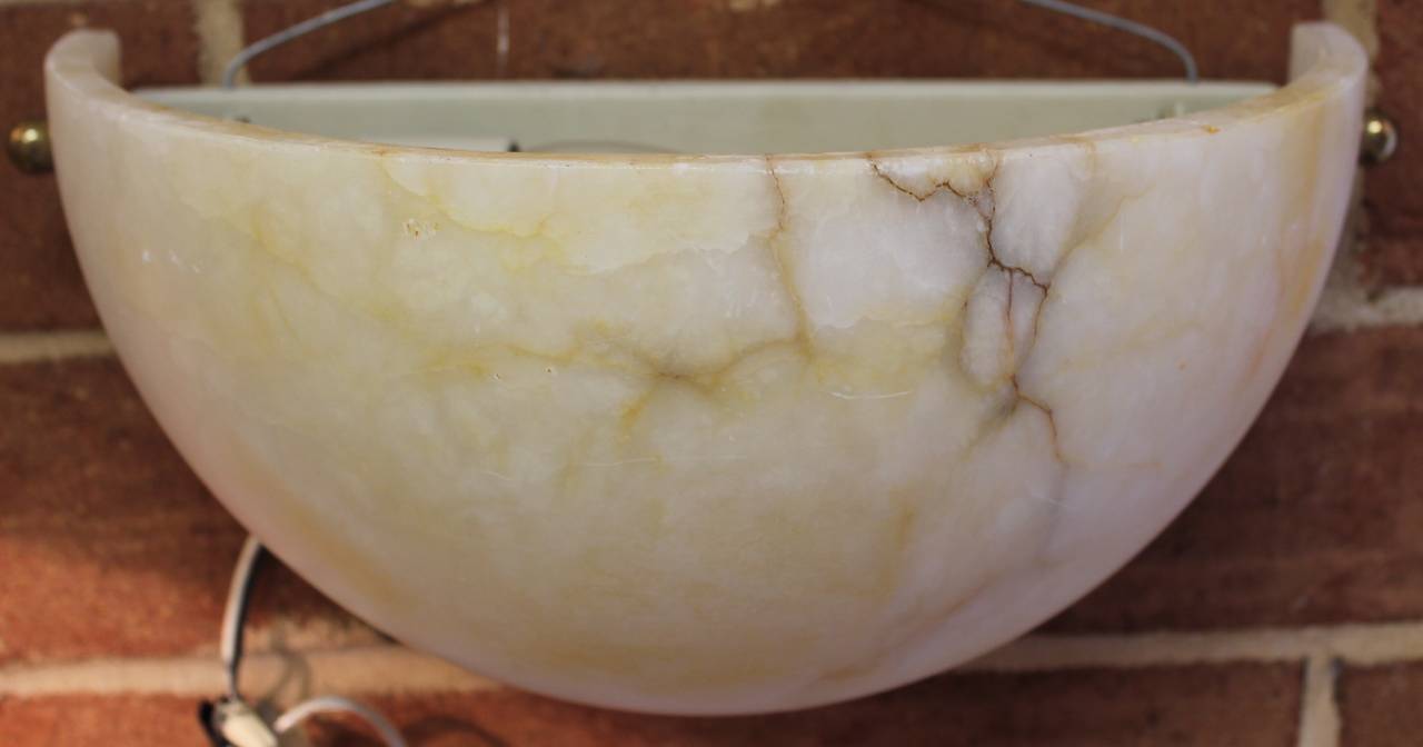 Pair of Mid Century Alabaster Sconces