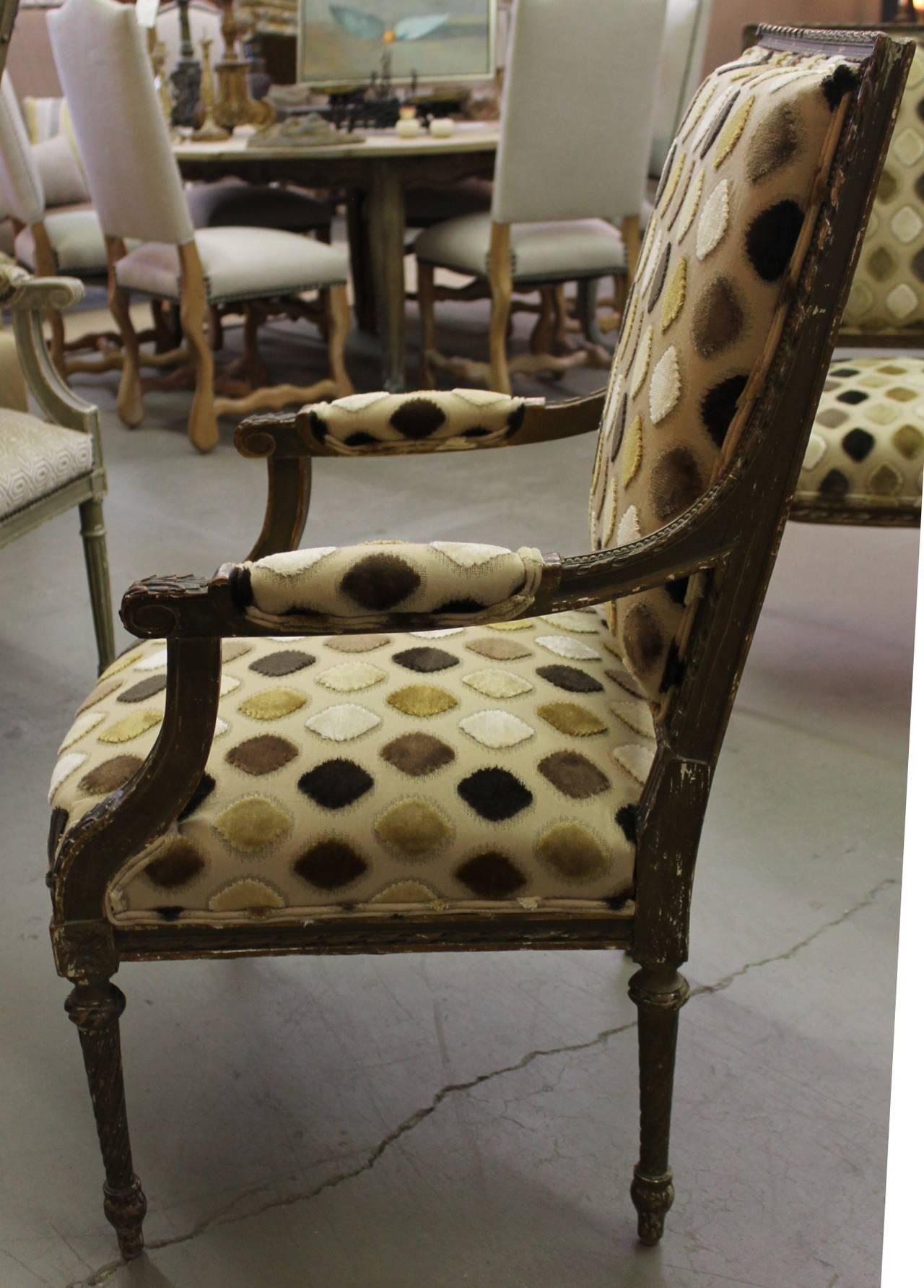 Early 19thc French Fautiel Chairs In Excellent Condition In Charlotte, NC