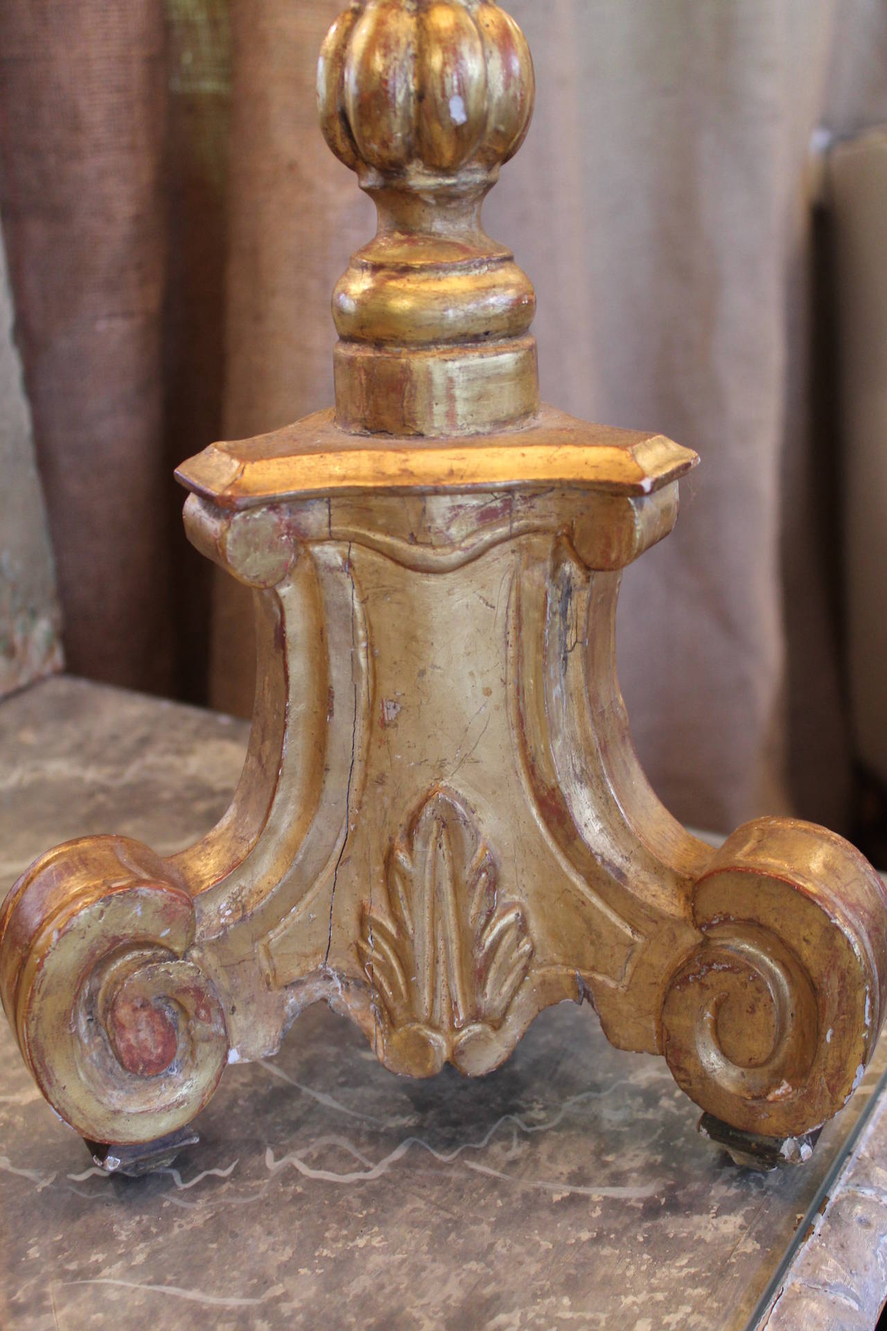 19th Century French Candlestick as Lamp For Sale 1