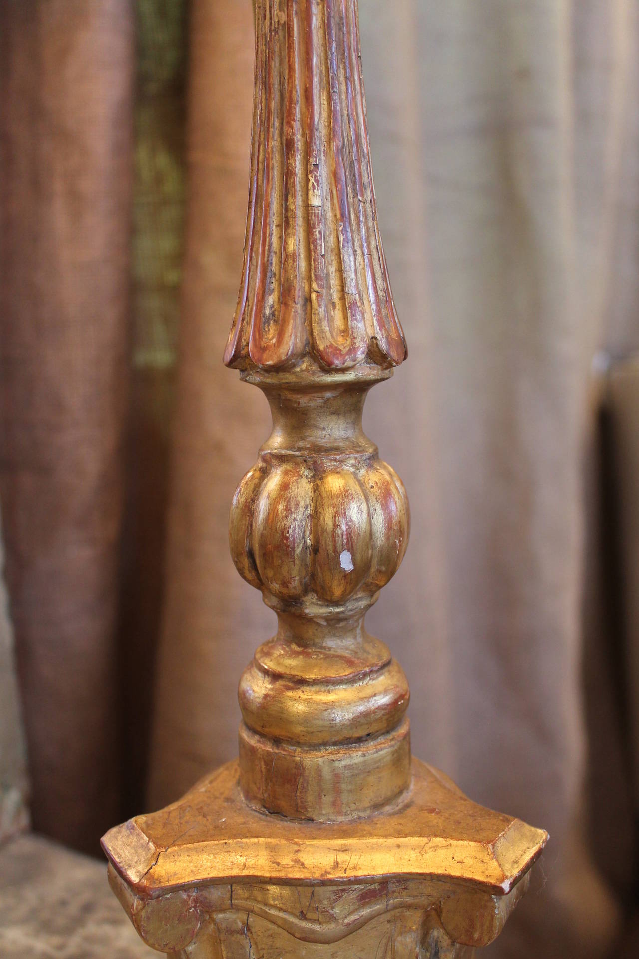 19th Century French Candlestick as Lamp In Excellent Condition For Sale In Charlotte, NC