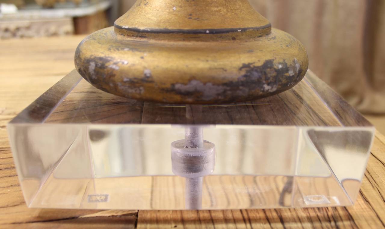 19th Century French Roof Flame Finials as Lamps