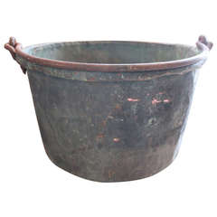 Early 19th Century American Copper Bucket with Handle