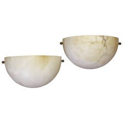 Pair of Mid Century Alabaster Sconces