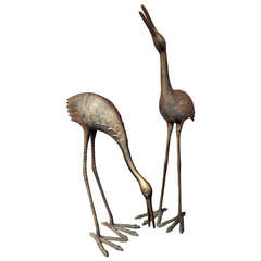 Midcentury Brass Cranes