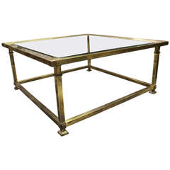 Midcentury Brass Coffee Table by Mastercraft