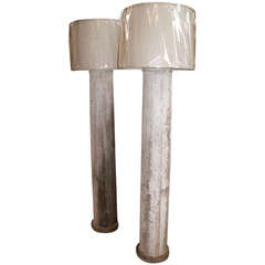 Antique American Column Fragments as Lamps