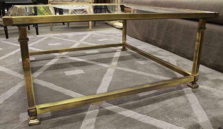 Midcentury Brass Coffee Table by Mastercraft 1