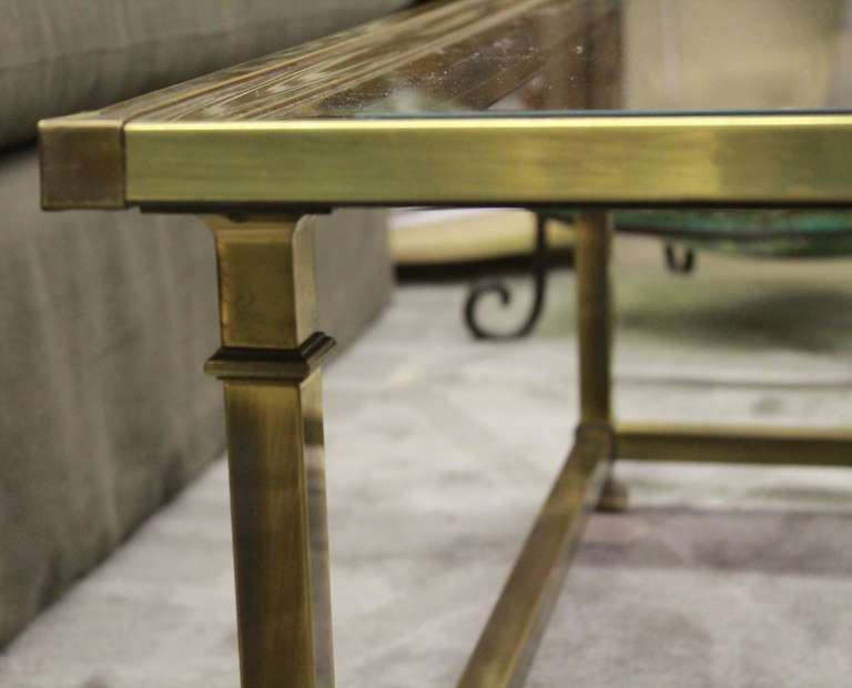 Midcentury Brass Coffee Table by Mastercraft 3