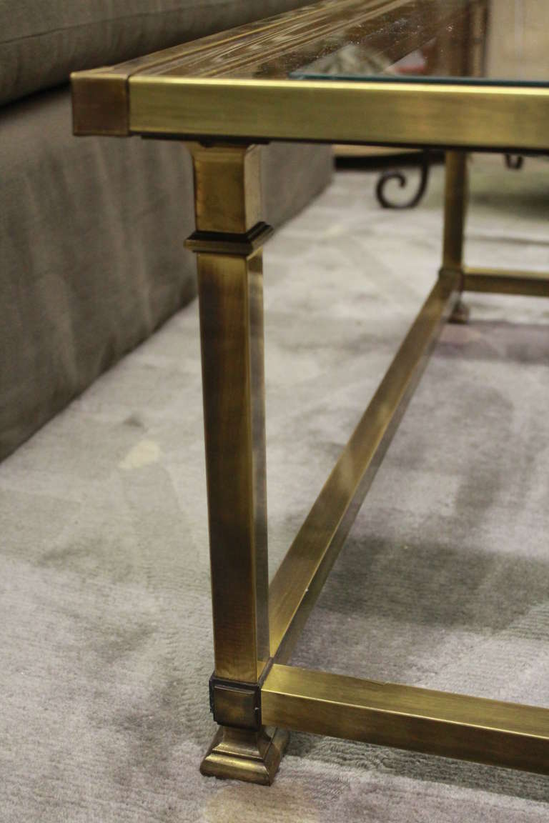 Midcentury Brass Coffee Table by Mastercraft 4