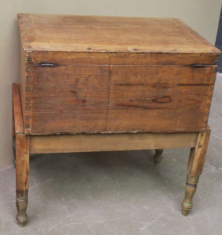 Early 19th Century American Trunk on a Stand 1