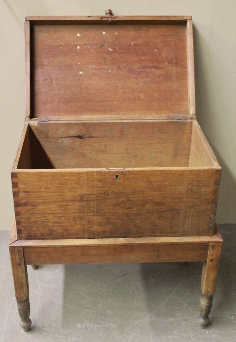 Early 19th Century American Trunk on a Stand 2