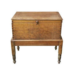 Early 19th Century American Trunk on a Stand