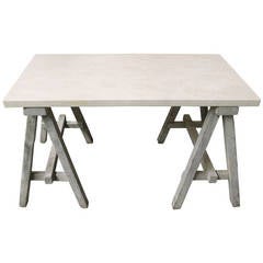 Belgian Sawhorse with Stone Top