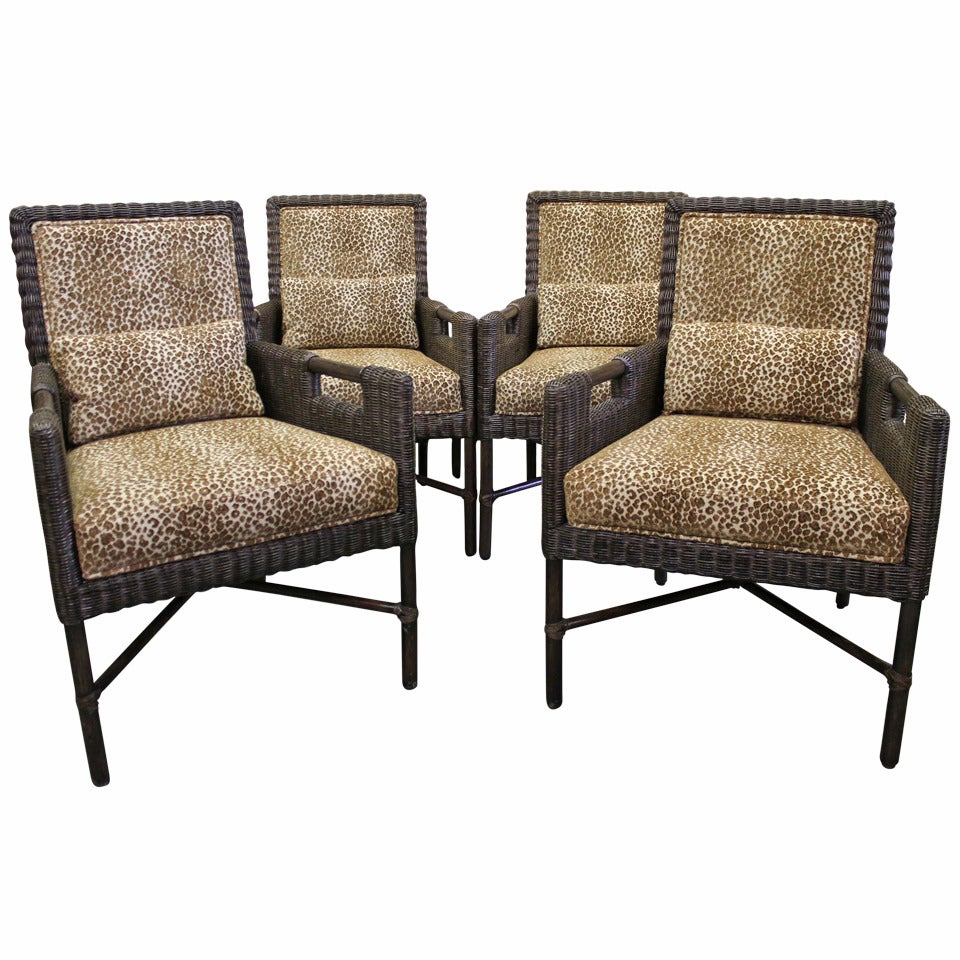Set of Four McGuire Chairs