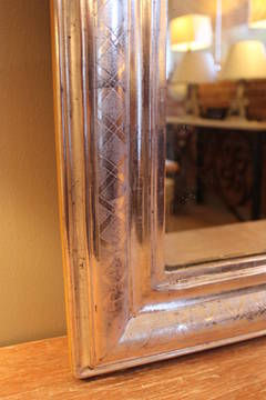 19th Century French Silver Gilt Louis Philippe Mirror