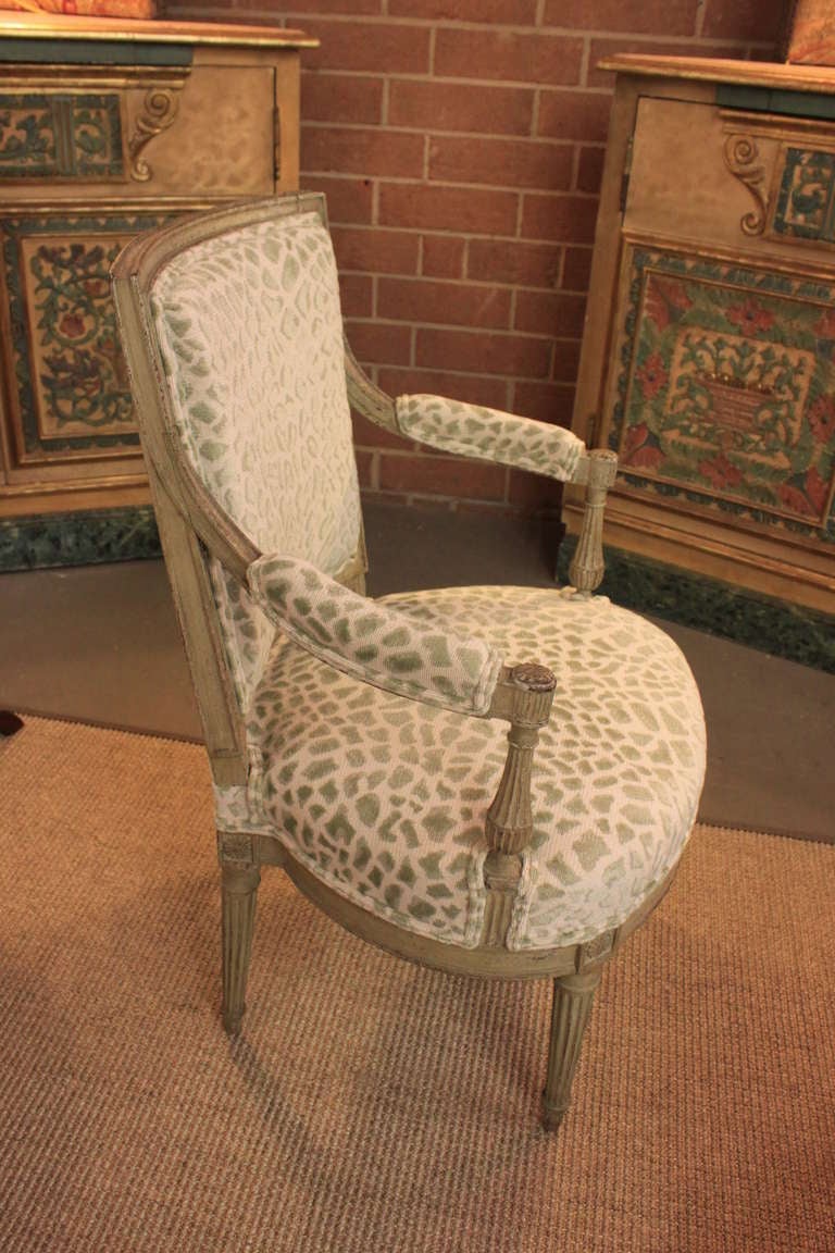 French Beautiful Directoire Period Fautiel Chair For Sale
