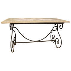 19thc French Iron Pastry/Dining Table
