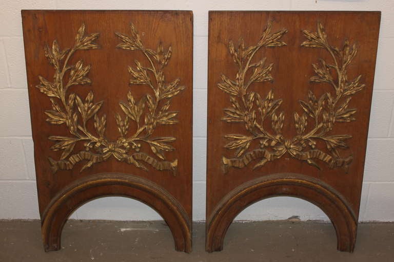 Pair of Carved French Architectural Panel