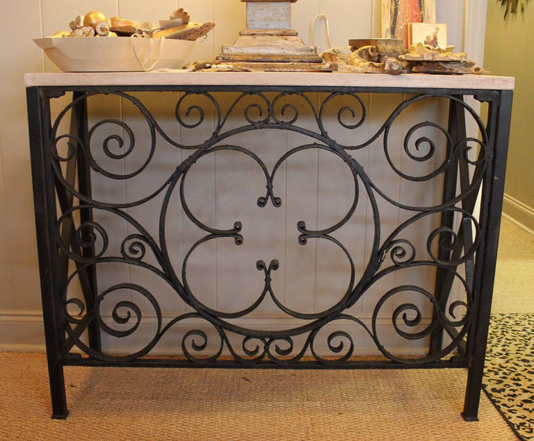 Pair of French 19th Century Iron Panels as Consoles
