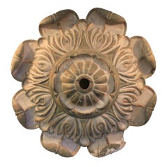 19th C French Carved Ceiling Medallion