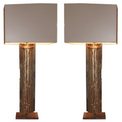 Pair 18thc French Architectural Fragments as Lamps