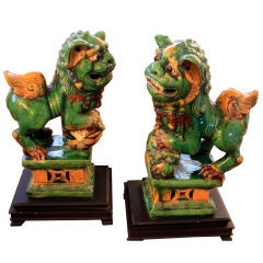 Antique 18th C Chinese Foo Dogs
