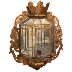 Vintage Gilt Sconce with Mirror