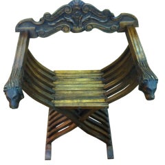 Early 20th C Italian Savorarola Chair