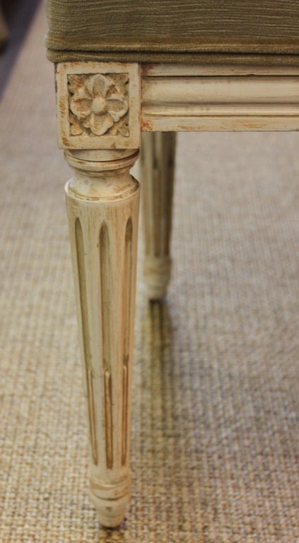 Wood Mid C French Style Cane Back Bench