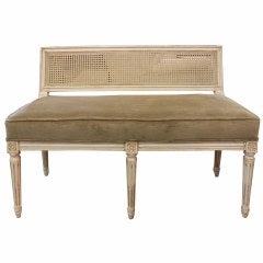 Mid C French Style Cane Back Bench