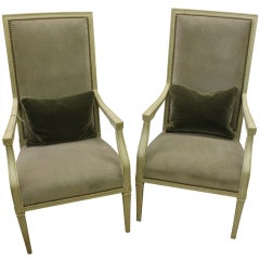 Pair of Mid Century Highback Arm Chairs