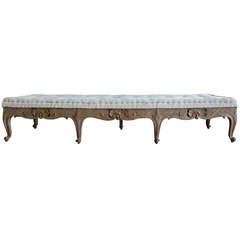 Swedish Period Rococo Carved Footstool