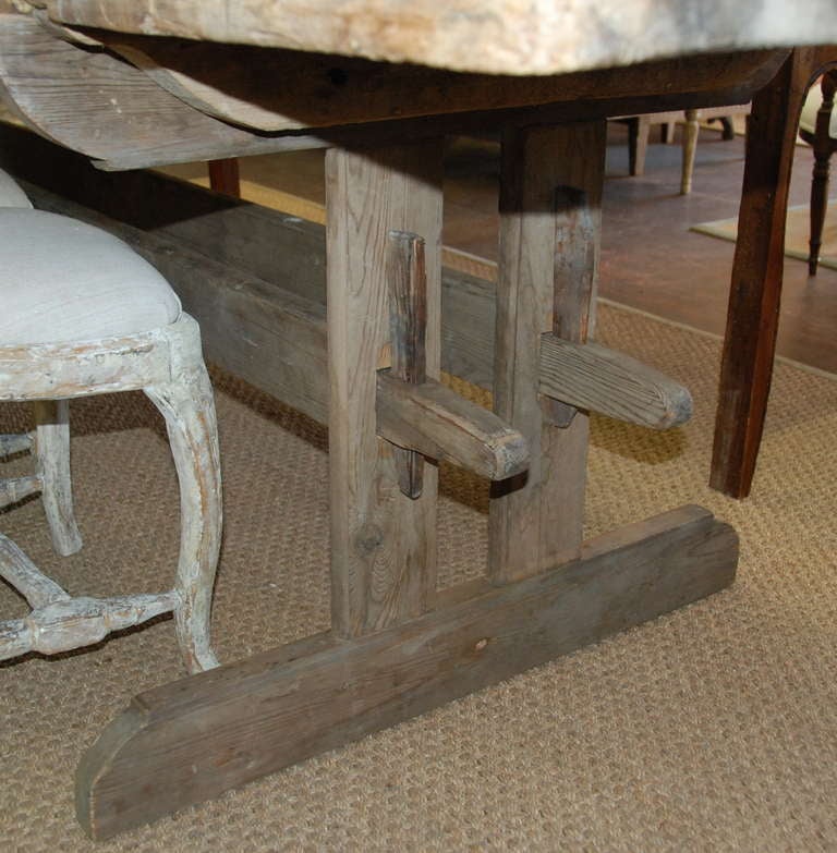 Large 18th Century Swedish Trestle Table 4