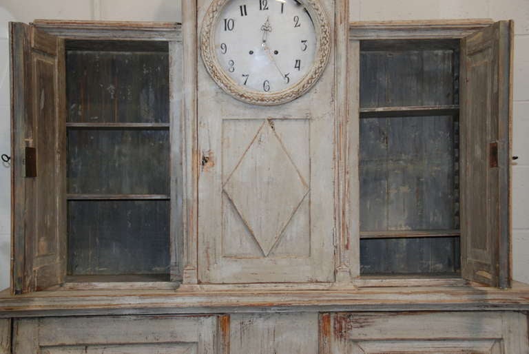 19th Century Early 19th c. Swedish Clock Cupboard