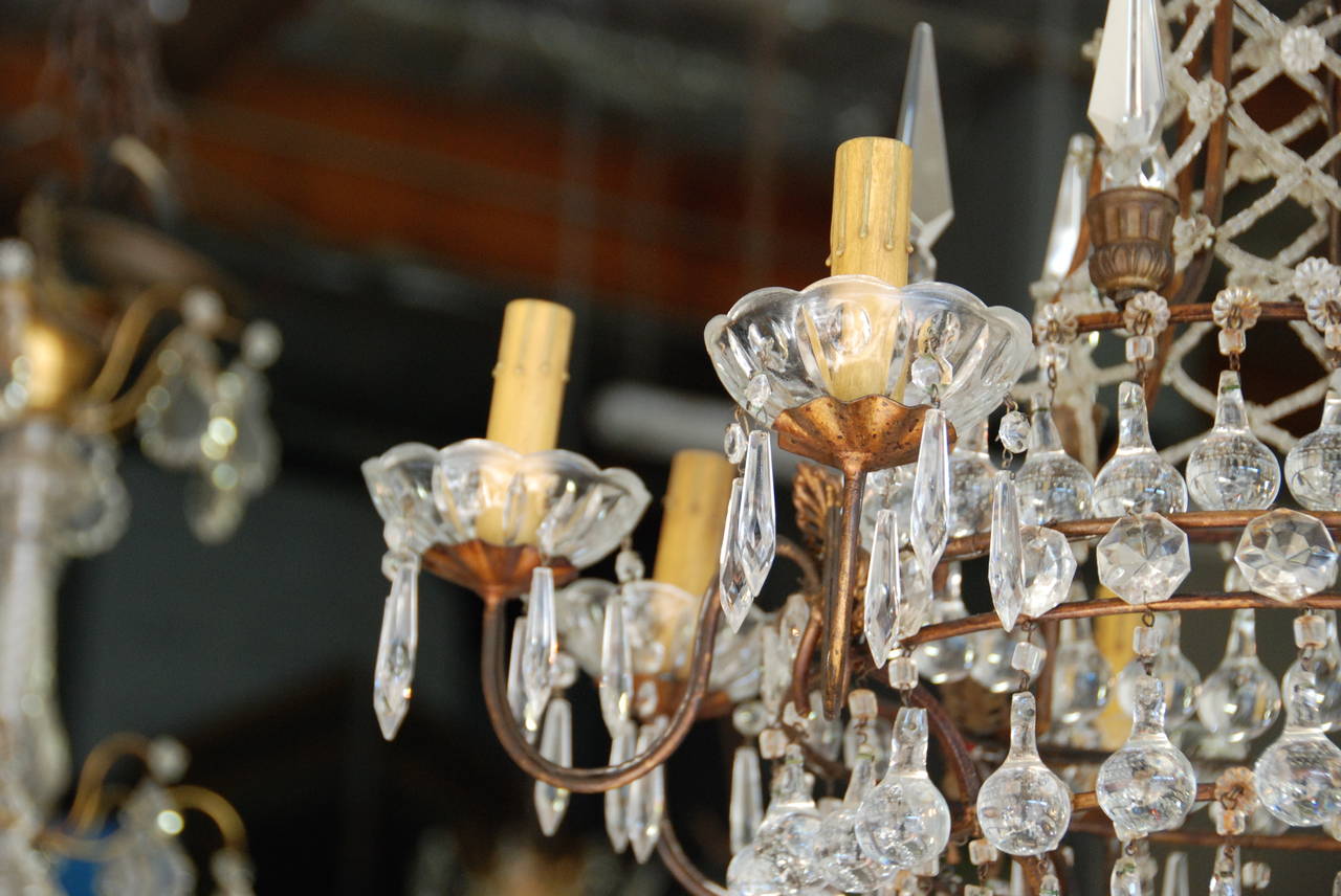 Italian Crystal Chandelier, 19th Century For Sale 4