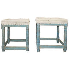 Pair of 19th Century Gustavian Stools