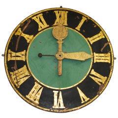 Antique French Industrial Clock Face